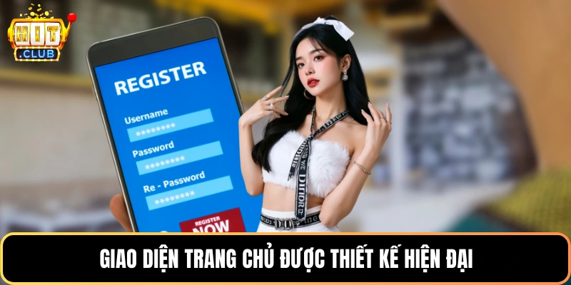 Giao diện trang chủ được thiết kế hiện đại
