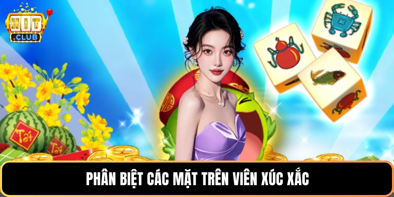 Phân biệt các mặt trên viên xúc xắc