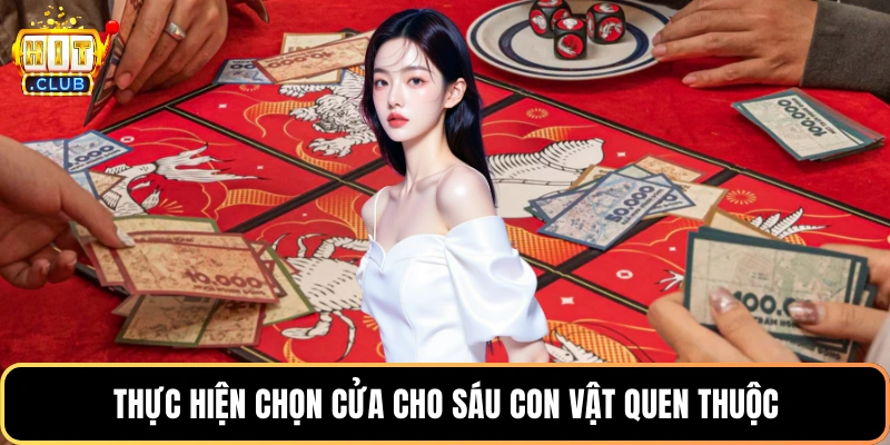 Thực hiện chọn cửa cho sáu con vật quen thuộc